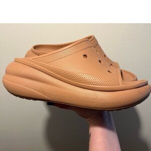CROCS Women’s "Crush Slide" Sandals in Tan 6W